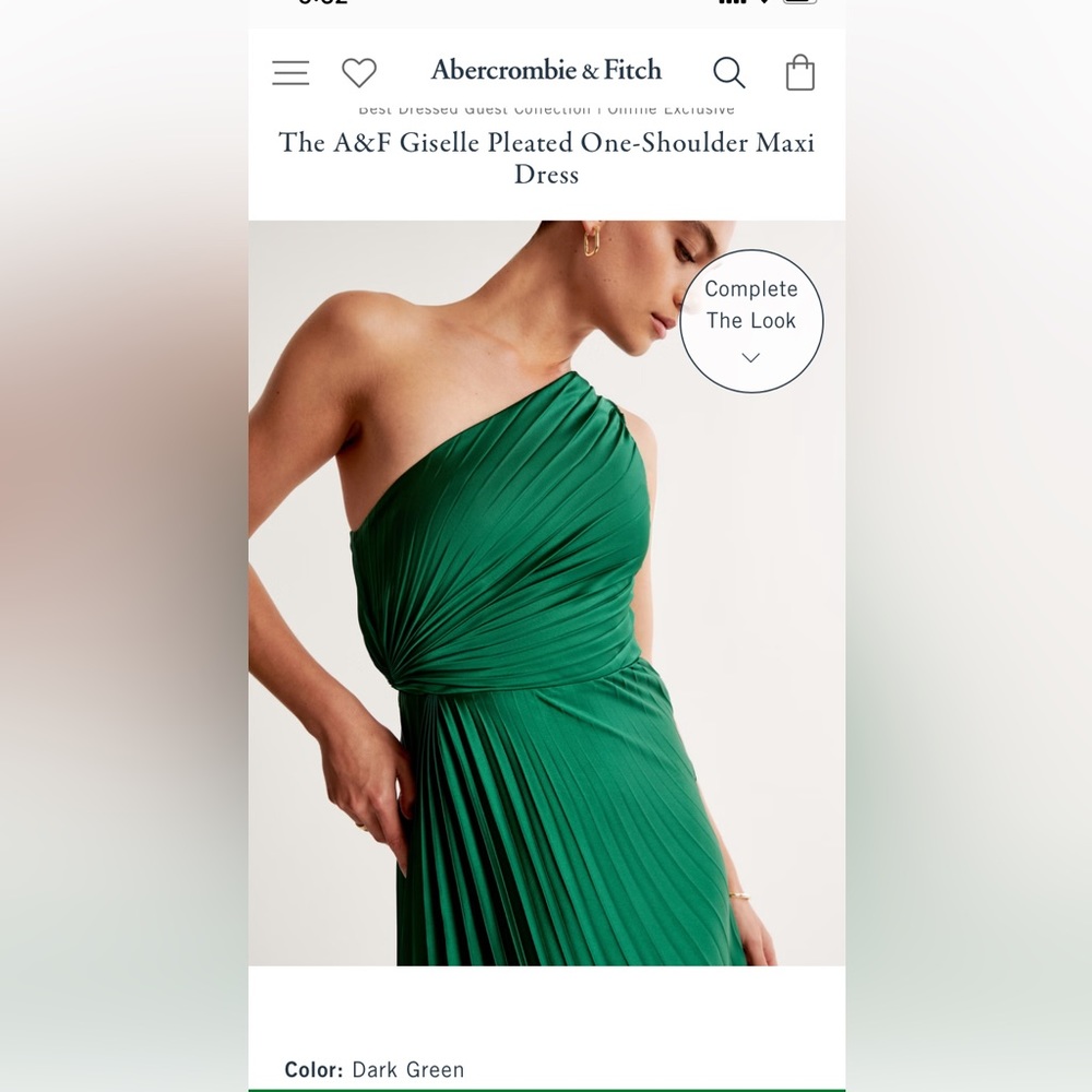 Perfect Green Pleated Cocktail Dress